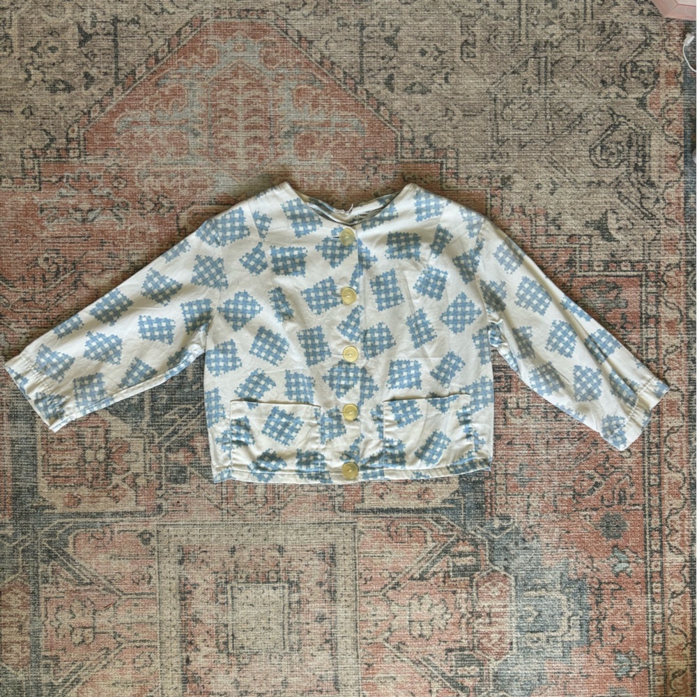 vintage crop button up
